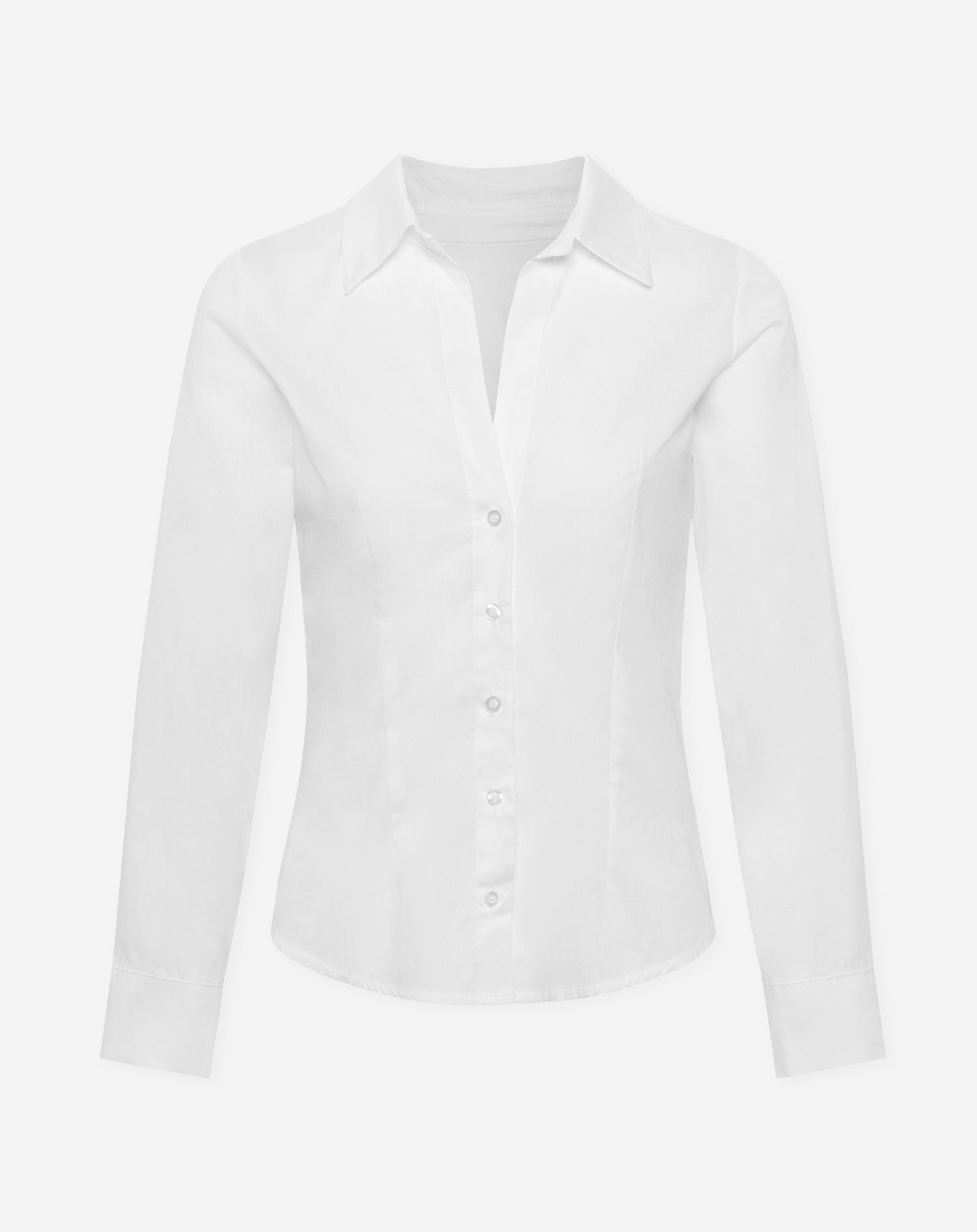 WAISTED POPLIN BLOUSE WIT