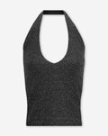 GLITTER HALTER TOP SILVER