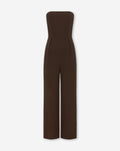 ISA STRAPLESS JUMPSUIT TALL BROWN