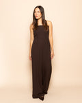 ISA STRAPLESS JUMPSUIT TALL BROWN