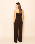 ISA STRAPLESS JUMPSUIT TALL BROWN
