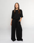 JULIE WIDE LEG PANTALON PETITE BLACK