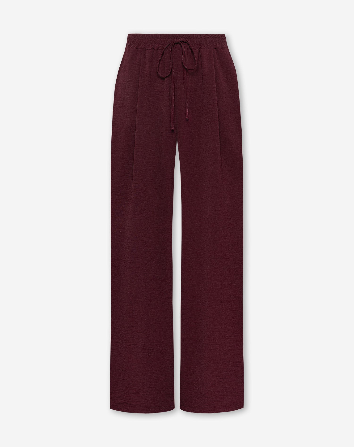 JULIE WIDE LEG PANTALON TALL DONKER BURGUNDY
