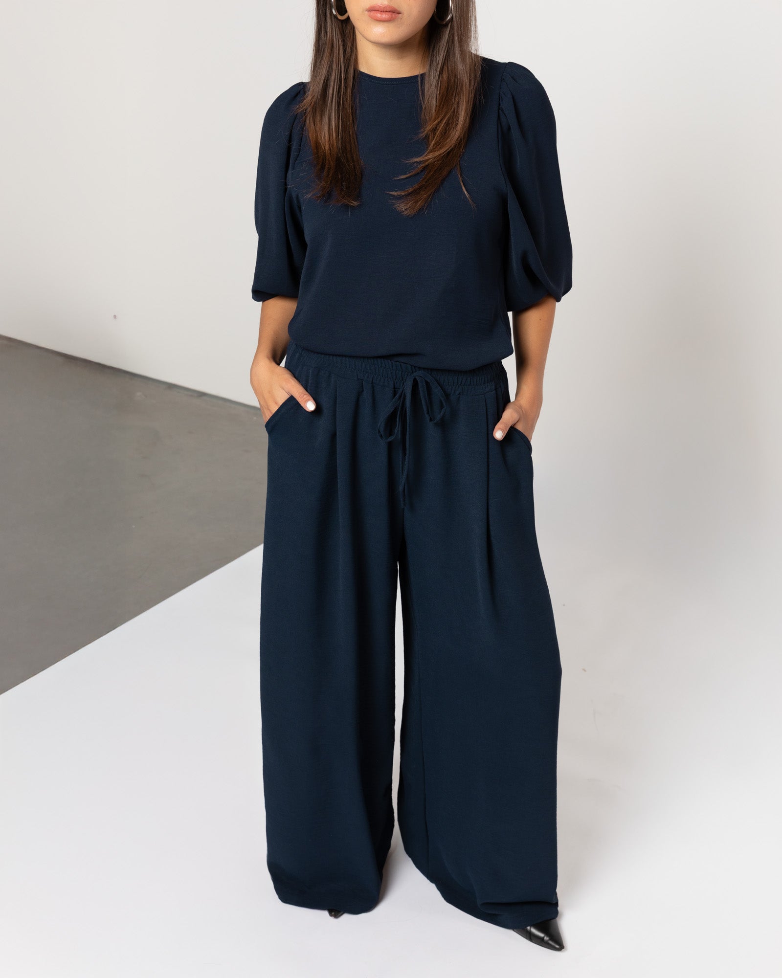 JULIE WIDE LEG PANTALON NAVY