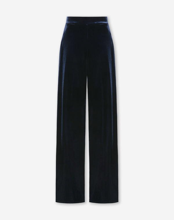 JULIE VELVET PANTALON MARINEBLAUW