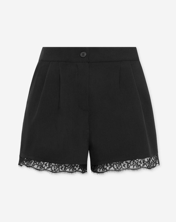 MIA LACE SHORTS ZWART