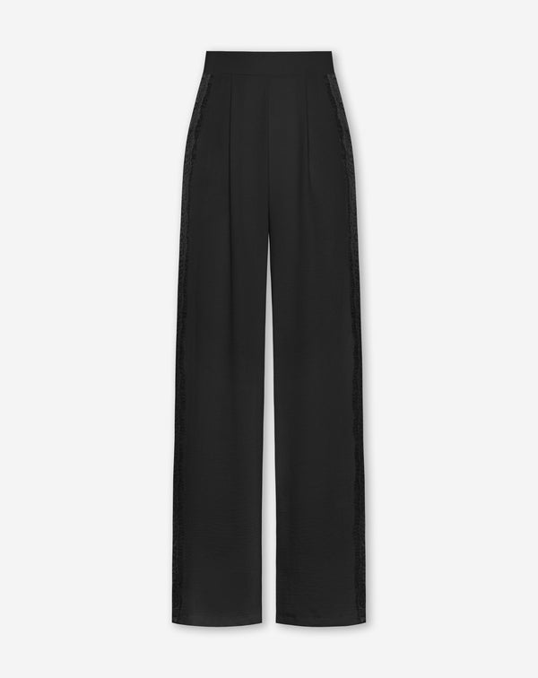 JULIE LACE TAPE PANTALON ZWART