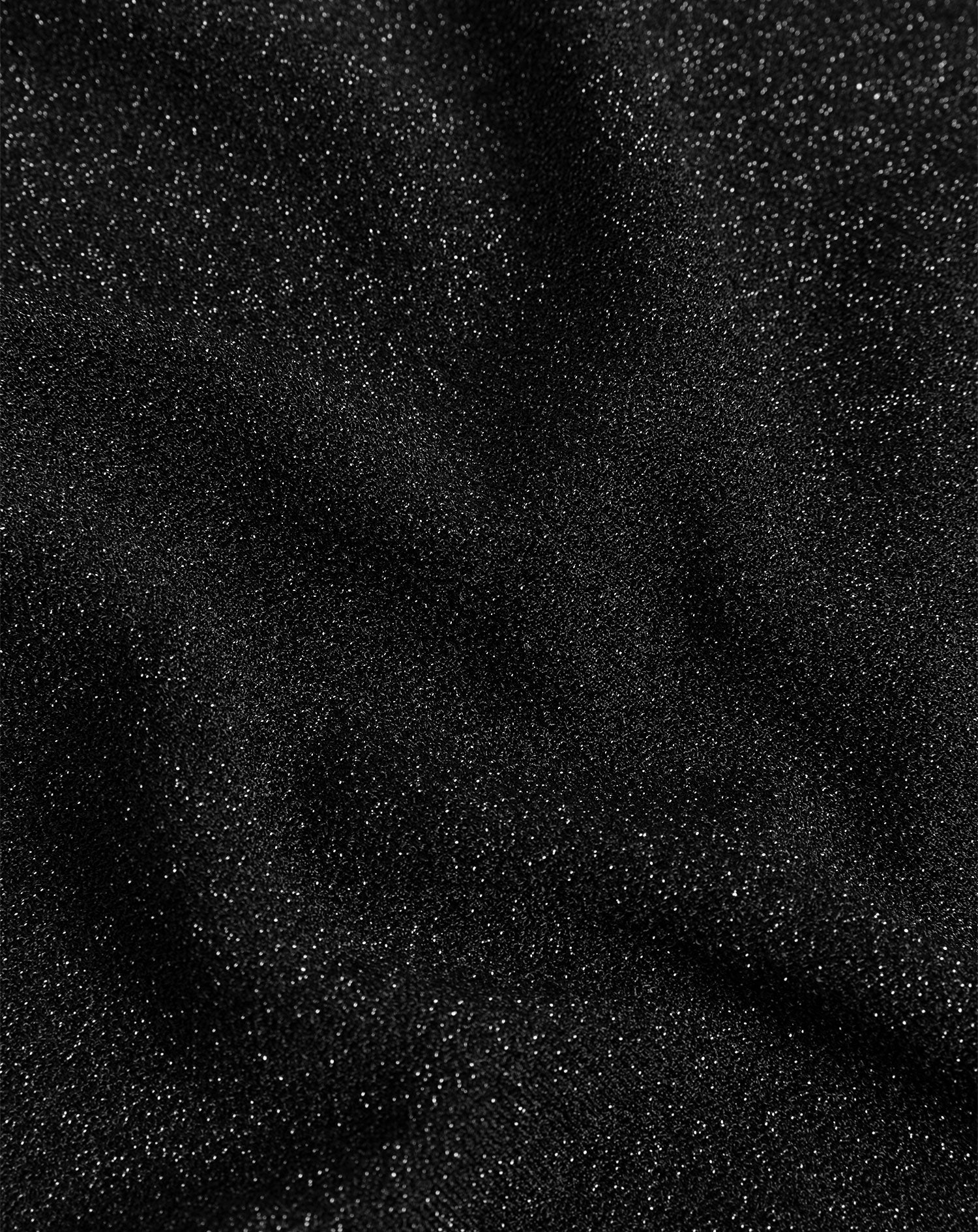 JULIE GLITTER ONE SHOULDER PUFF SLEEVE TOP BLACK