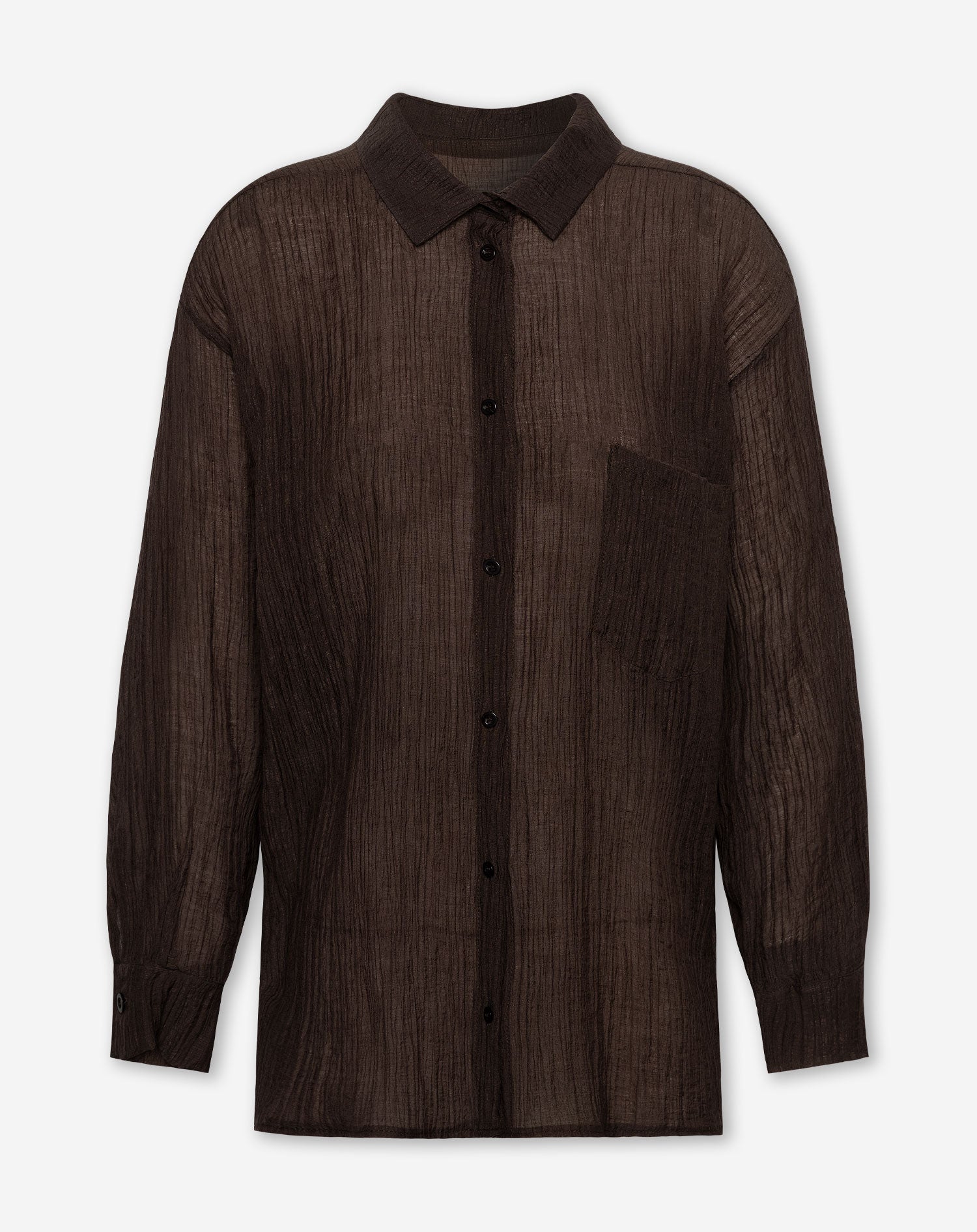 FANCY CHIFFON OVERSIZED BLOUSE BRUIN