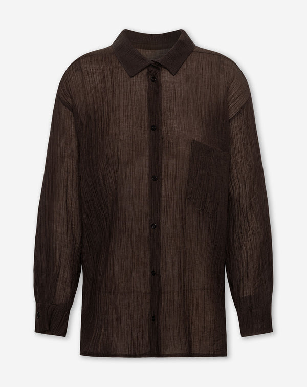 FANCY CHIFFON OVERSIZED BLOUSE BRUIN