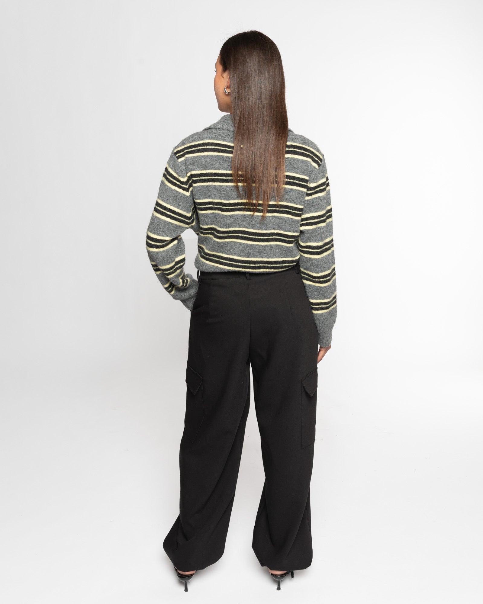 CARGO PANTALON PETITE ZWART