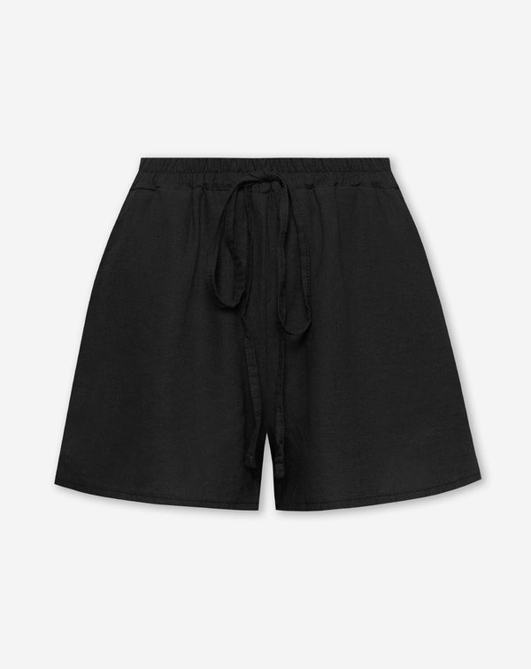 CARMEN LINEN SHORTS ZWART