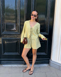 CARMEN LINEN SHORTS LIGHT OLIVE