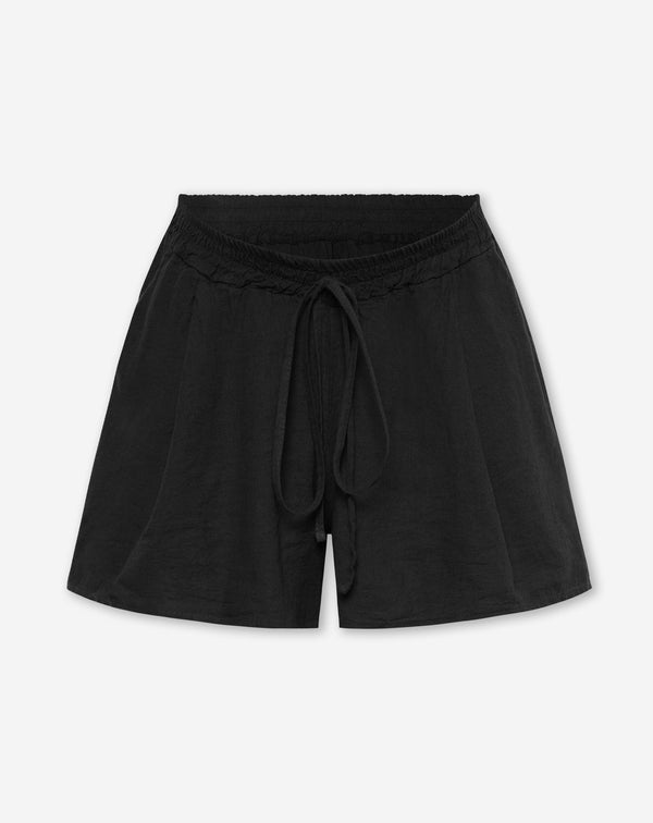 CARMEN LINEN SHORTS MATERNITY BLACK