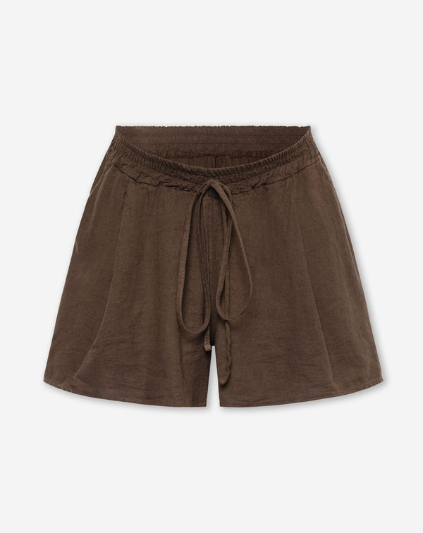 CARMEN LINEN SHORTS MATERNITY BRUIN