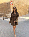 JODIE FLOWER DRESS BROWN