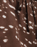 JULIE DEER PRINT ELASTIC SHORTS BRUIN