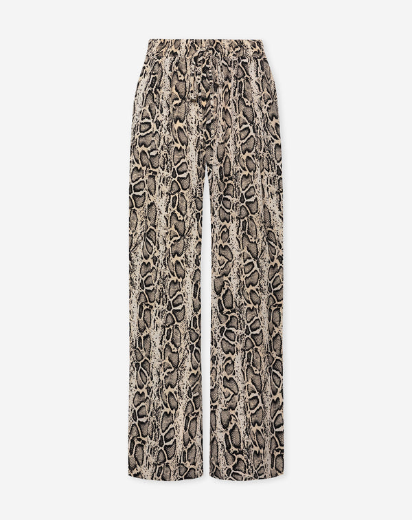 JULIE SNAKE WIDE LEG PANTALON BEIGE
