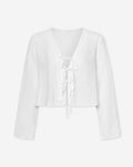 CARMEN LINEN BOW TOP WIT