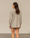 CHECK SCARF BLOUSE BRUIN