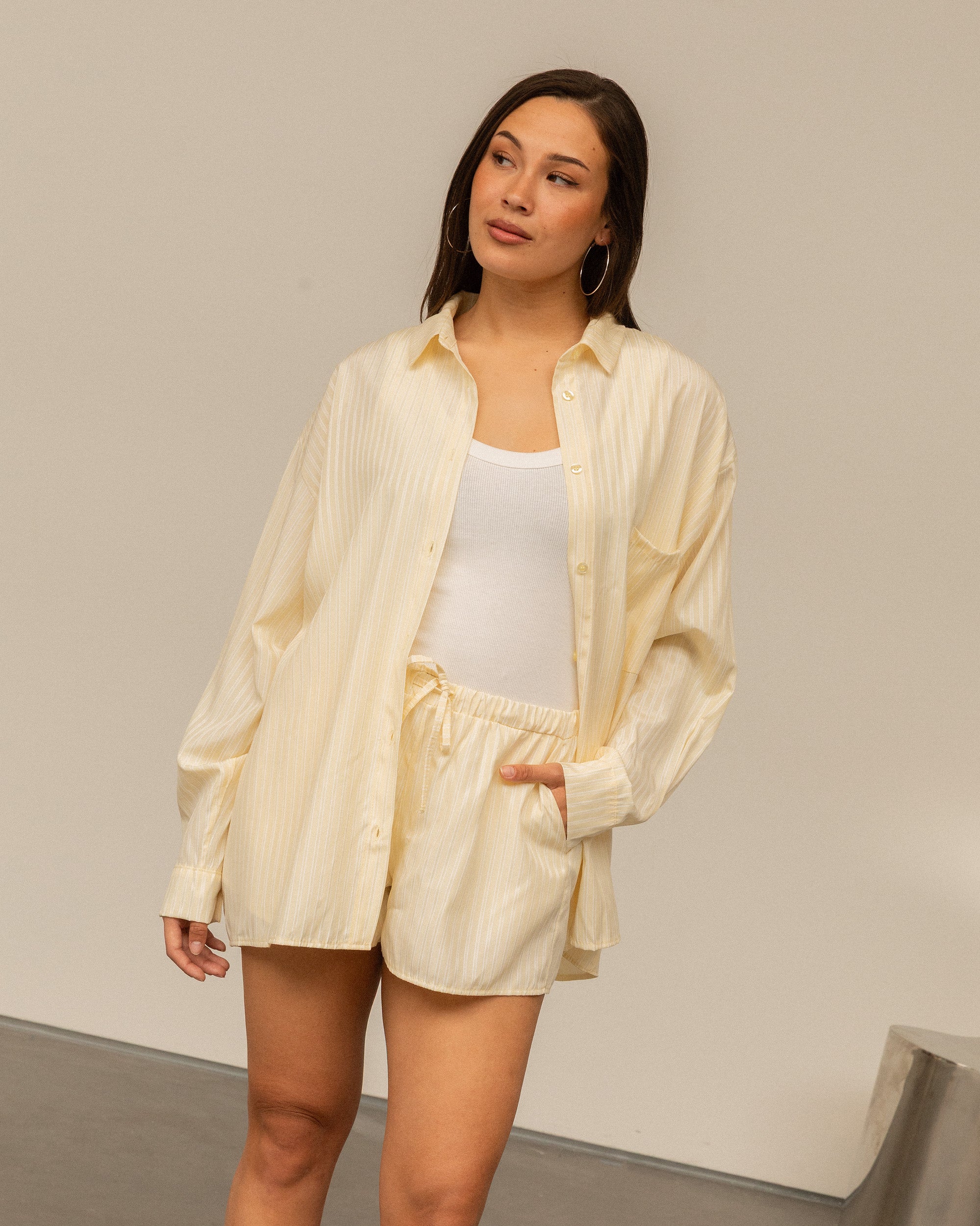 LILEY STRIPE OVERSIZED BLOUSE BOTERGEEL