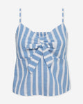 MAEVE STRIPE LUREX CAMI TOP BLUE