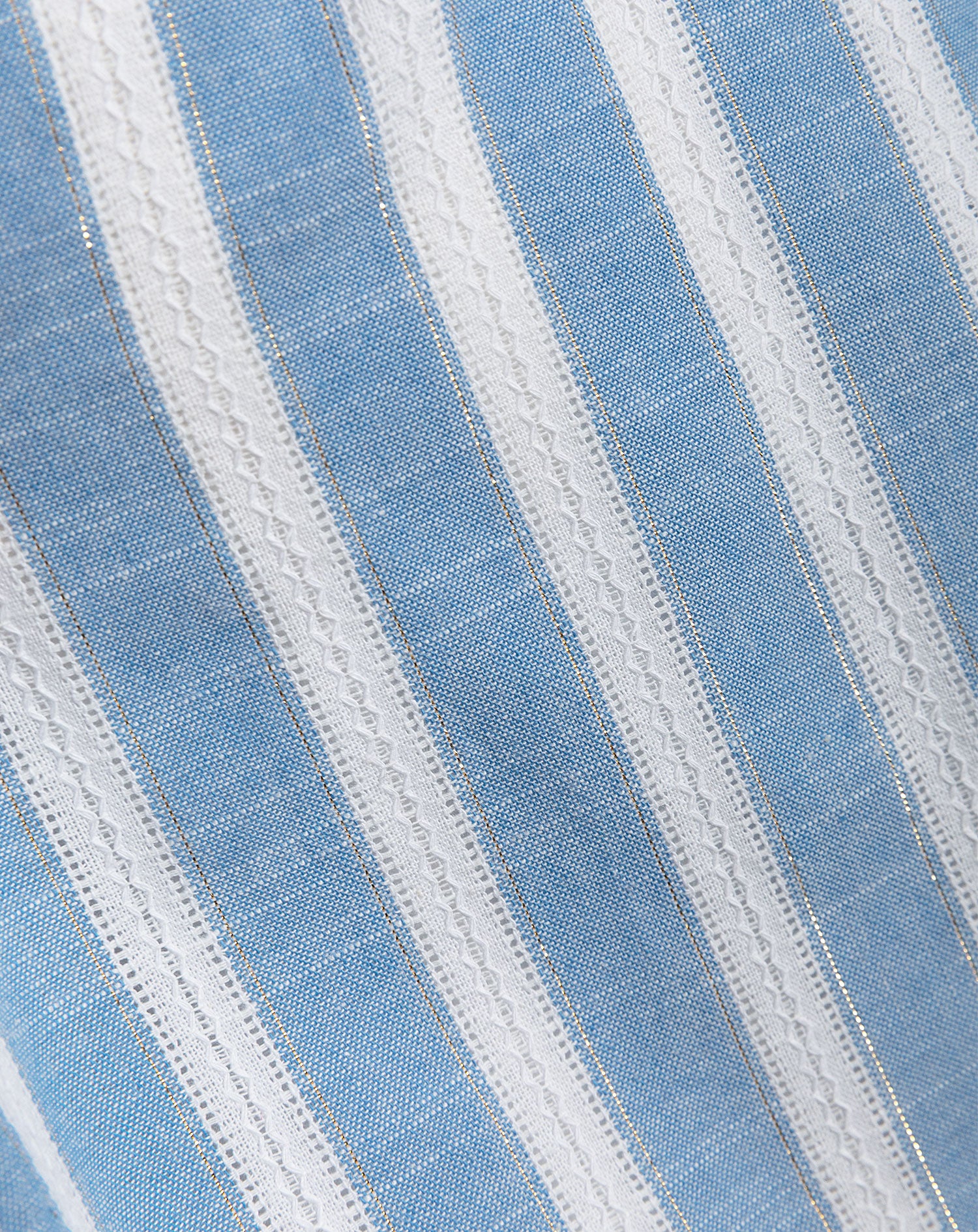 MAEVE STRIPE LUREX CAMI TOP BLAUW