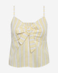 MAEVE STRIPE LUREX CAMI TOP BUTTER YELLOW