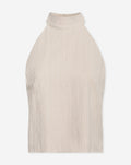 MIMMI STRUCTURE HALTER TOP BEIGE