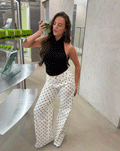 TAMAR DRAPED HALTER TOP ZWART