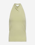 TAMAR DRAPED HALTER TOP LICHT OLIJFGROEN