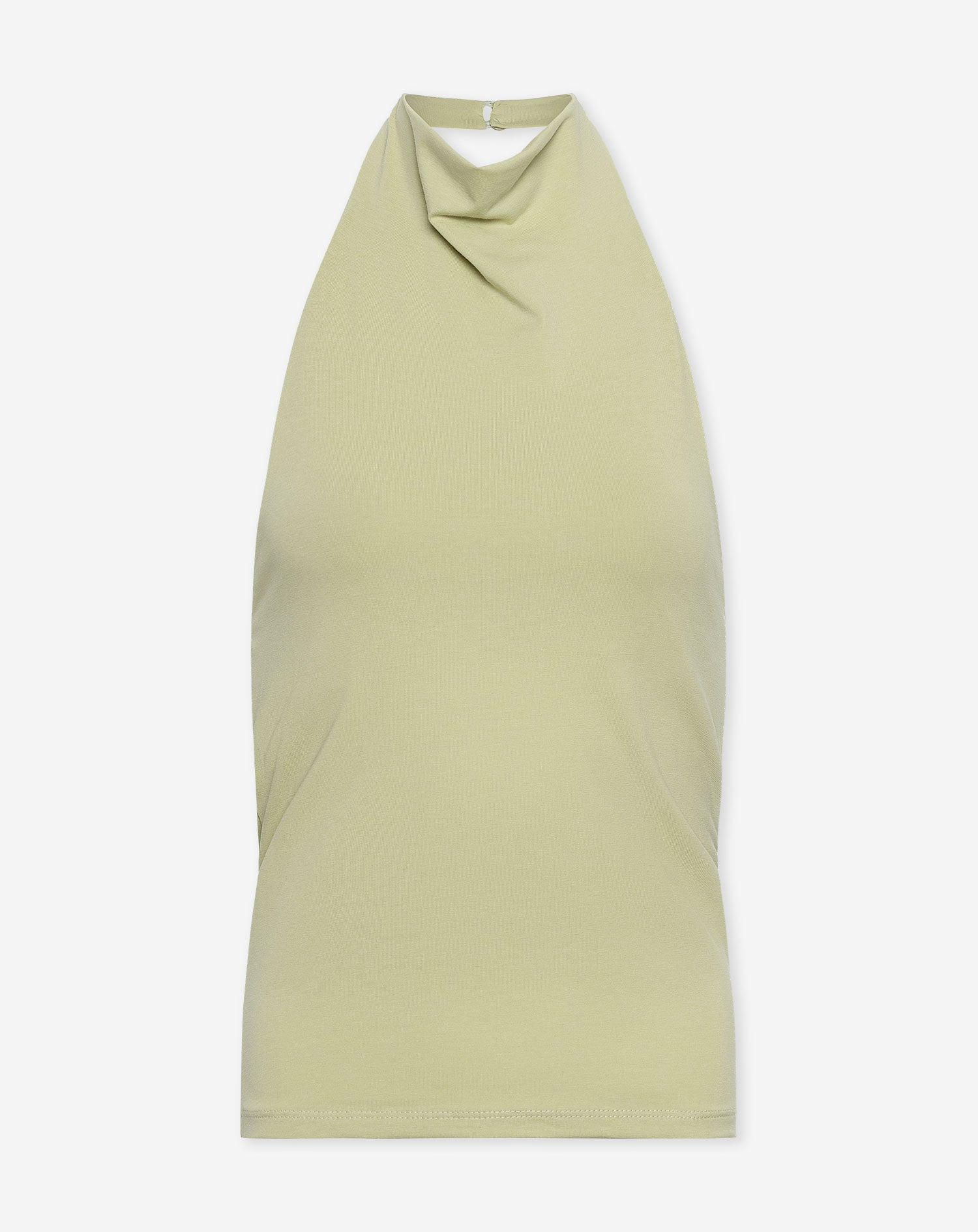 TAMAR DRAPED HALTER TOP LICHT OLIJFGROEN