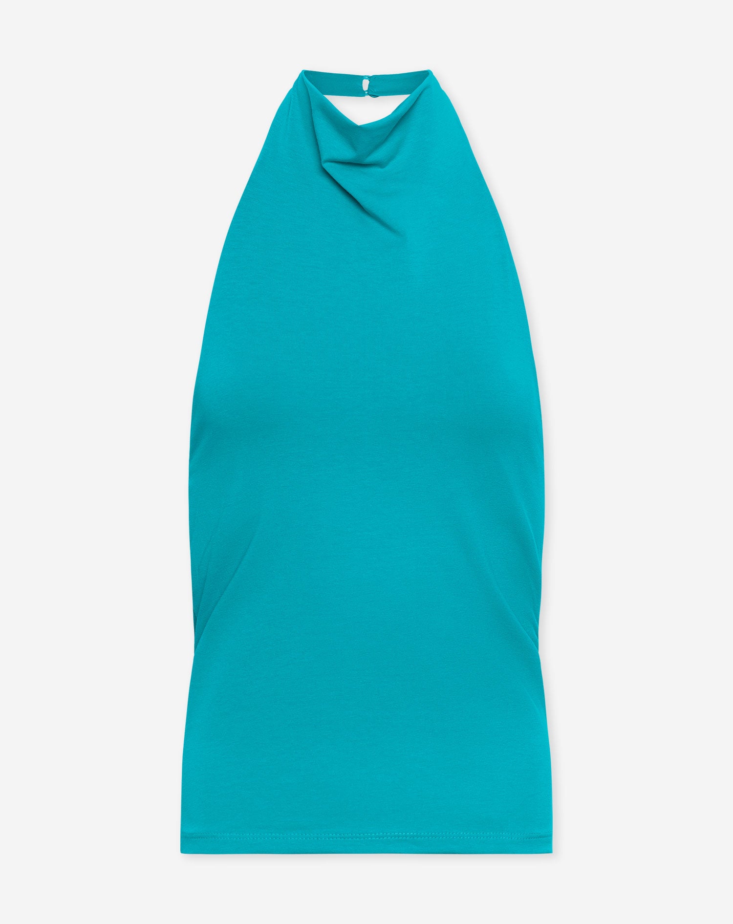 TAMAR DRAPED HALTER TOP TURQUOISE