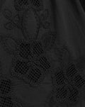 COTTON EMBROIDERY SKIRT ZWART