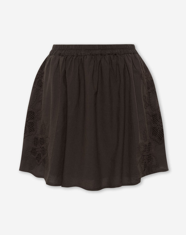 COTTON EMBROIDERY SKIRT DONKERBRUIN