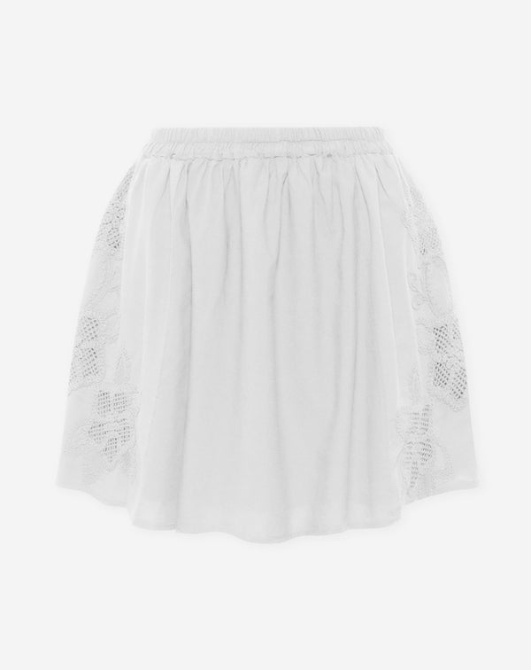 COTTON EMBROIDERY SKIRT WIT