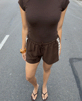 POLLY HEART TAPE SHORTS BRUIN