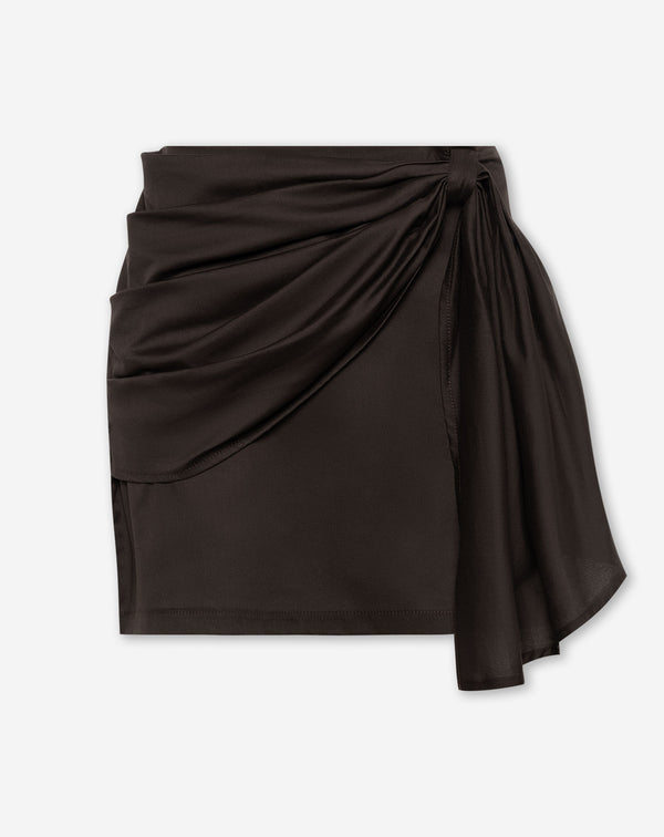 COTTON FLAP SKIRT DONKERBRUIN