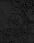 COTTON EMBROIDERY BERMUDA ZWART