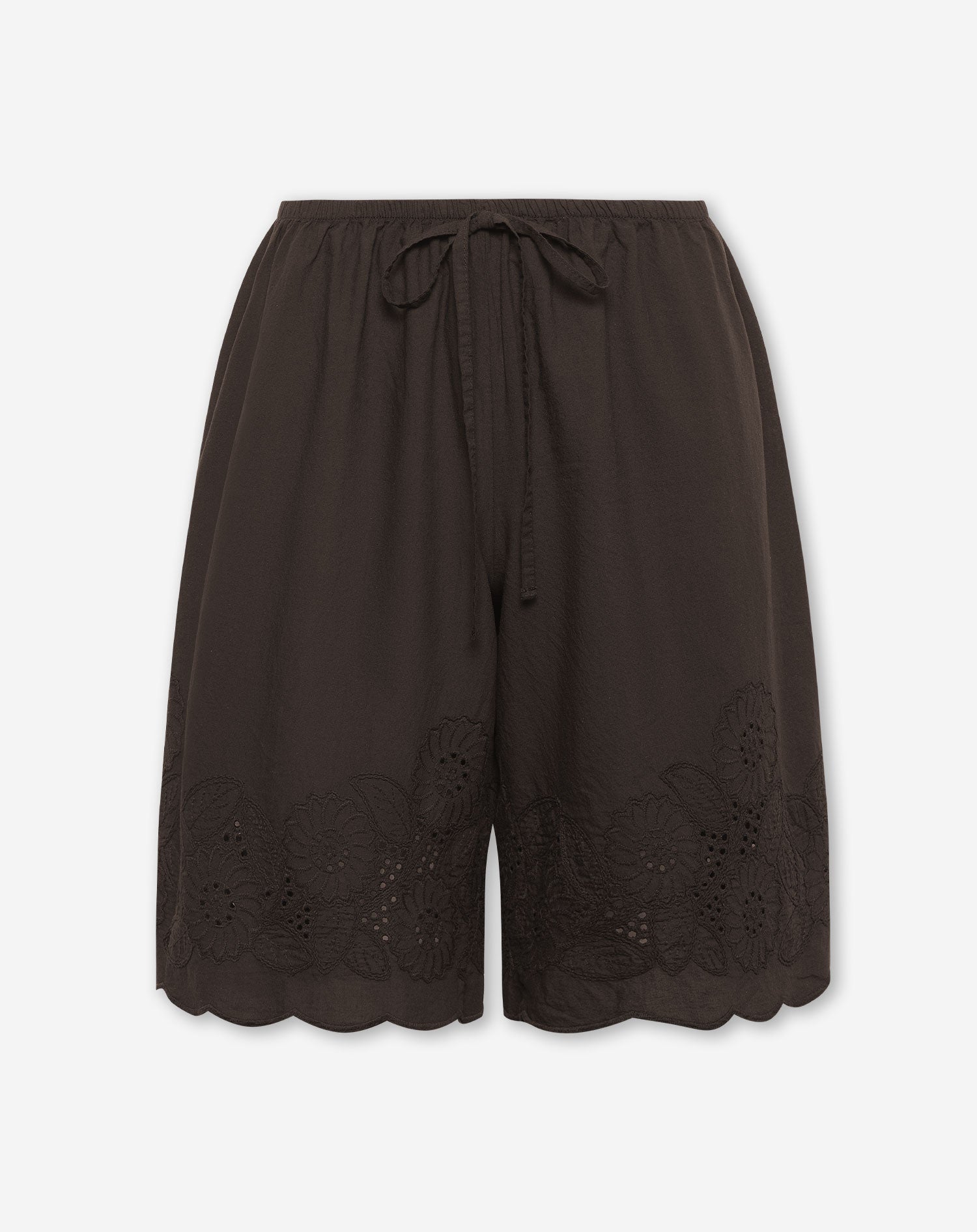 COTTON EMBROIDERY BERMUDA DONKERBRUIN