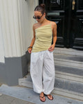 TAMAR ASYMMETRIC TOP LICHT OLIJFGROEN