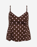 BEAU DOT CAMI TOP BRUIN