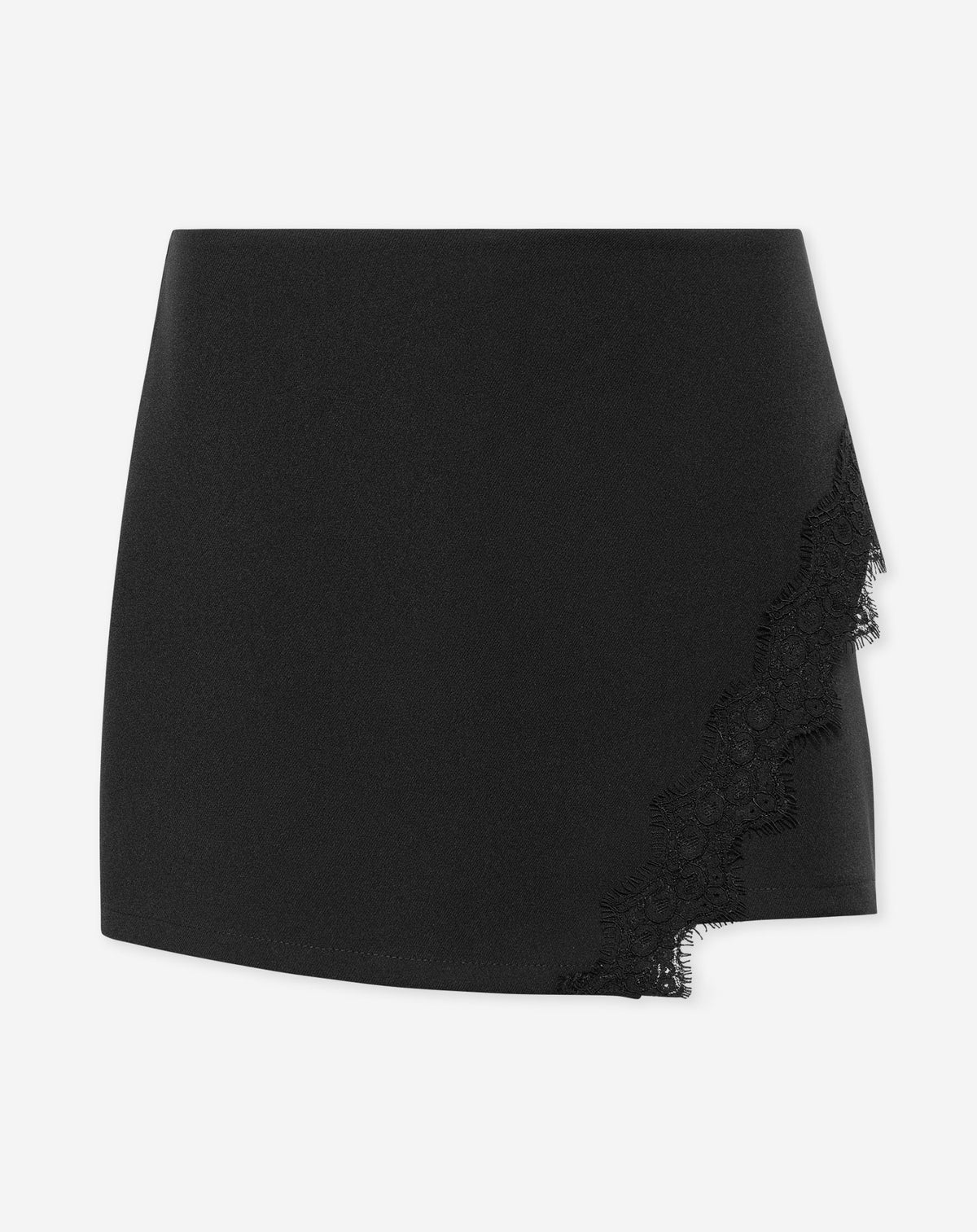 LACE WRAP SKORT ZWART