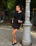 LACE WRAP SKORT BLACK
