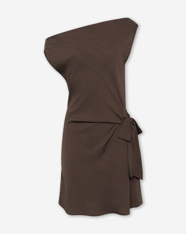 HALLY KNOT DRESS DONKERBRUIN