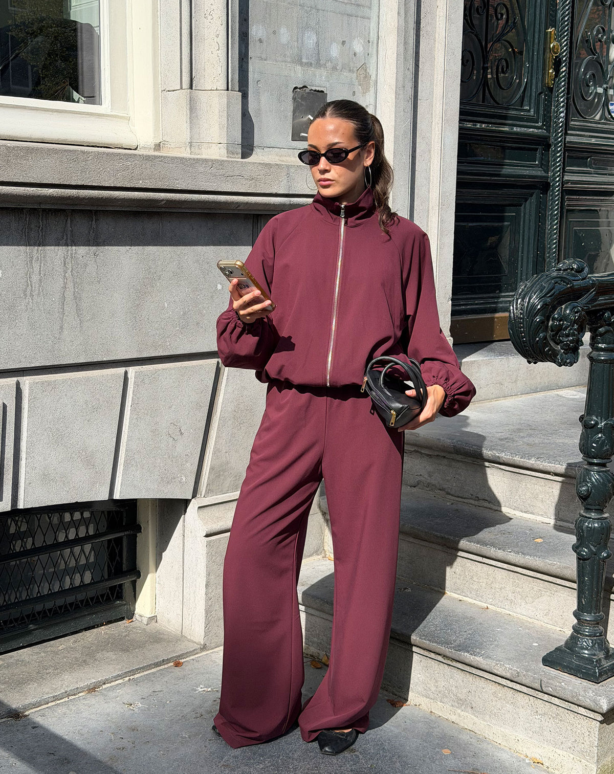 HAILEY TRACK JACKET BURGUNDY
