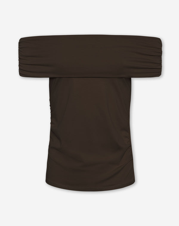 TAMAR DRAPED OFF SHOULDER TOP BRUIN