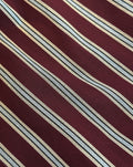 CROPPED POPLIN STRIPE BLOUSE BURGUNDY