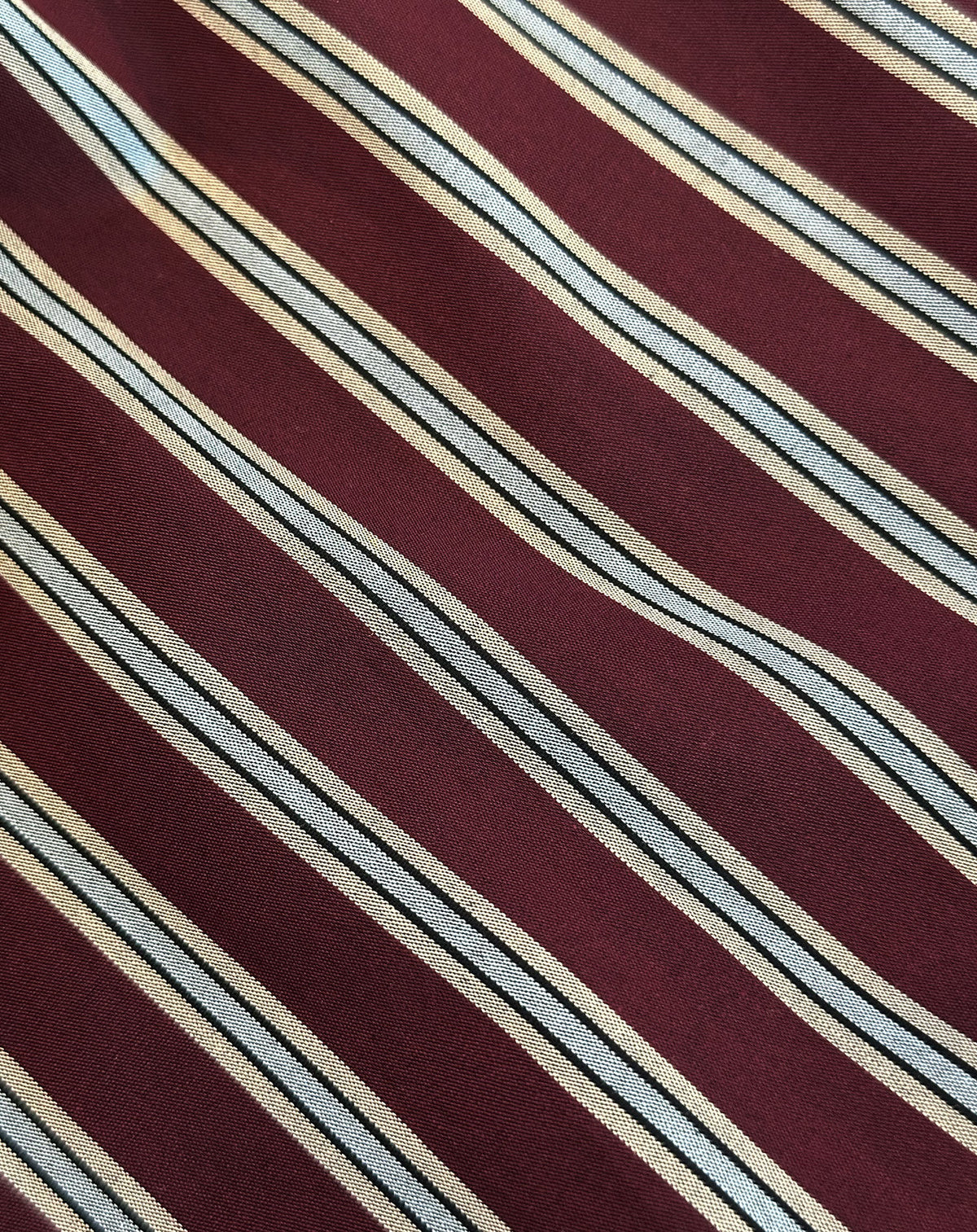 CROPPED POPLIN STRIPE BLOUSE BURGUNDY