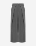 LEA WIDE LEG PLEATED PANTALON PETITE GRIJS